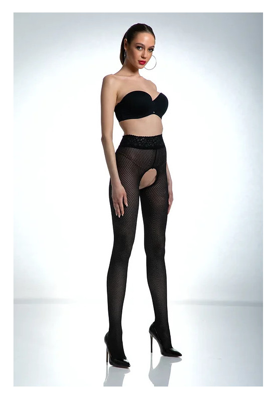 Patron de collants résille ouverts Black Amour Nymph