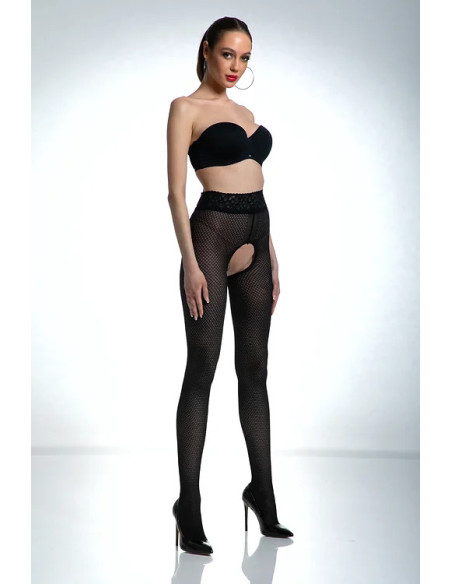 Patron de collants résille ouverts Black Amour Nymph