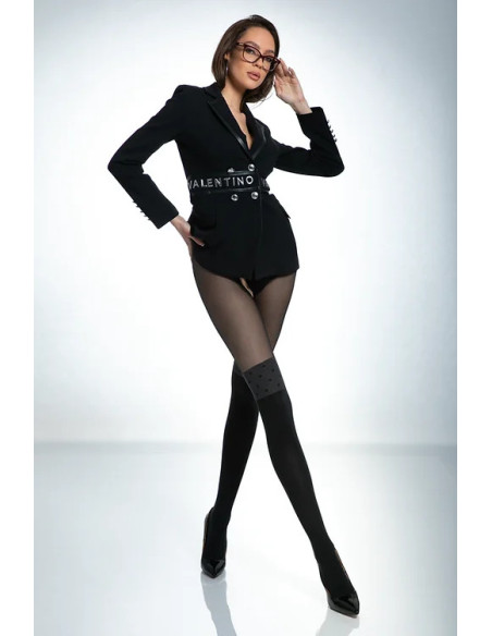 Collants Secrétaire Amour à entrejambe ouvert comme des bas