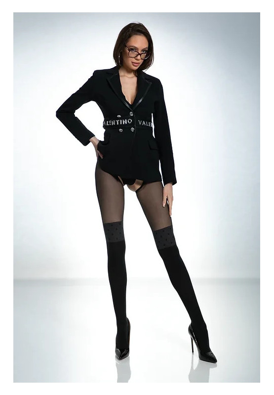 Collants Secrétaire Amour à entrejambe ouvert comme des bas