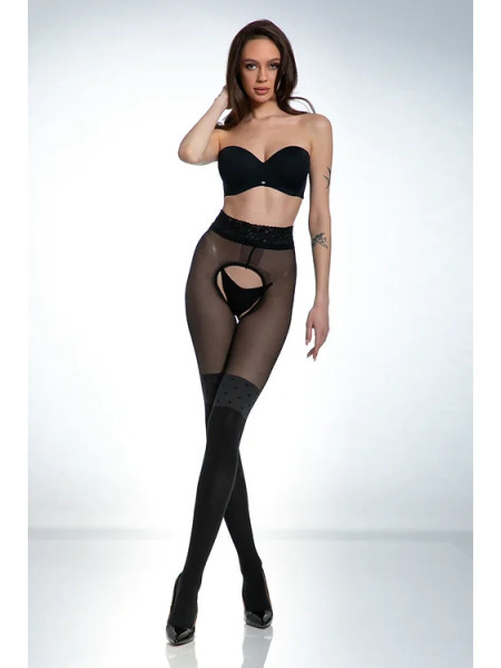Collants Secrétaire Amour à entrejambe ouvert comme des bas 2