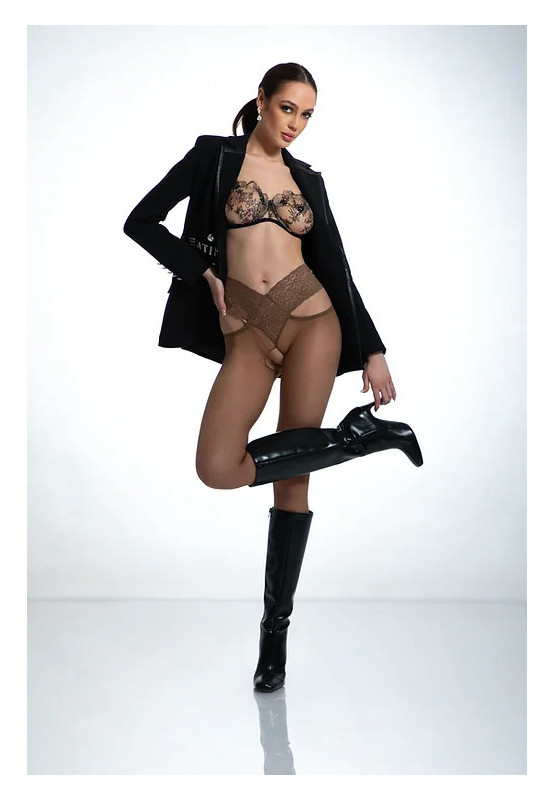 Collants Amour Angel avec trou en dentelle à l'entrejambe 30 den