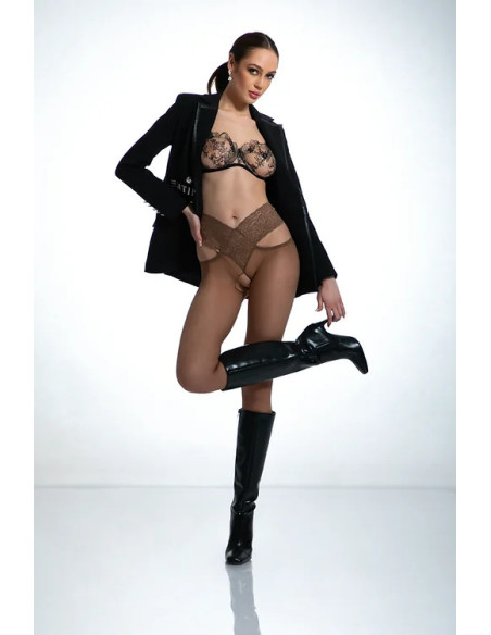 Collants Amour Angel avec trou en dentelle à l'entrejambe 30 den