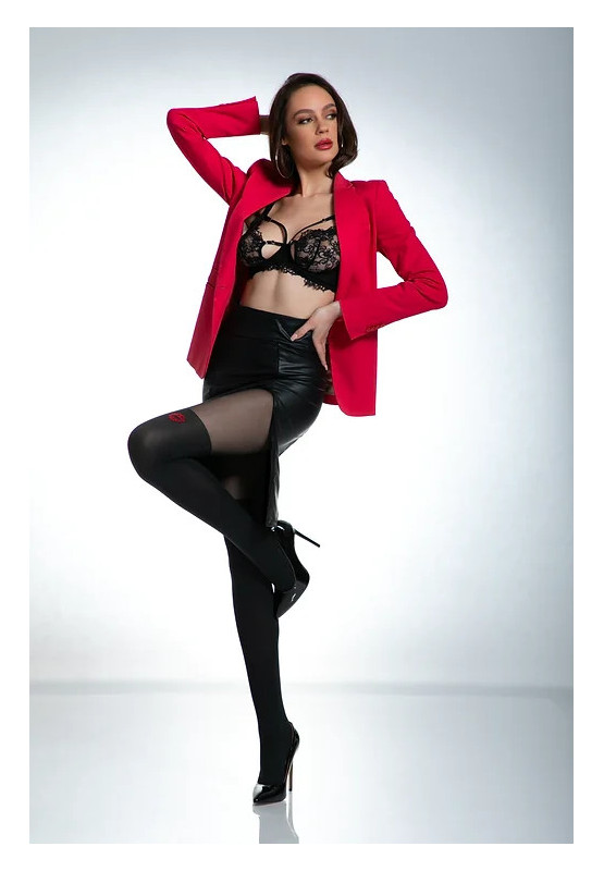 Collants Amour French Kiss avec un trou à l'entrejambe comme des bas 60 DEN
