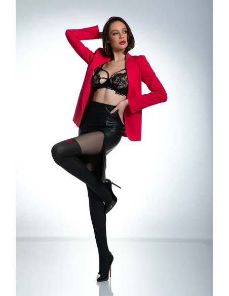 Collants Amour French Kiss avec un trou à l'entrejambe comme des bas 60 DEN