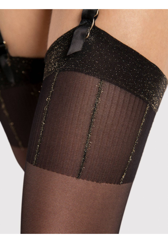 Bas femme lisses noirs mats Fiore Hypnose 20 den