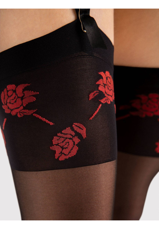 Bas taille sensuels Fiore Sabado avec revers