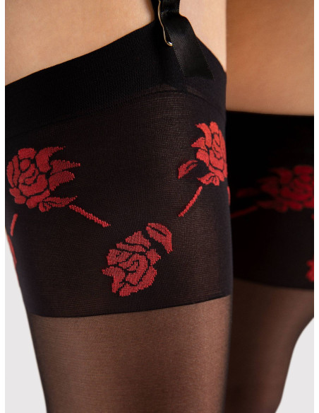Bas taille sensuels Fiore Sabado avec revers