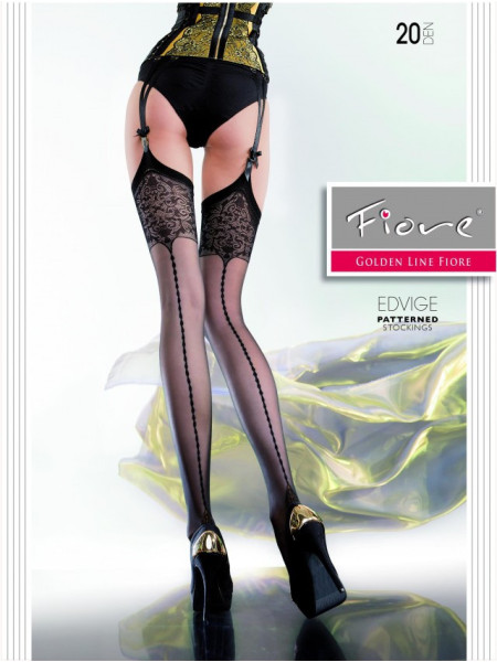 Bas taille haute Fiore Edvige 20 DEN avec couture
