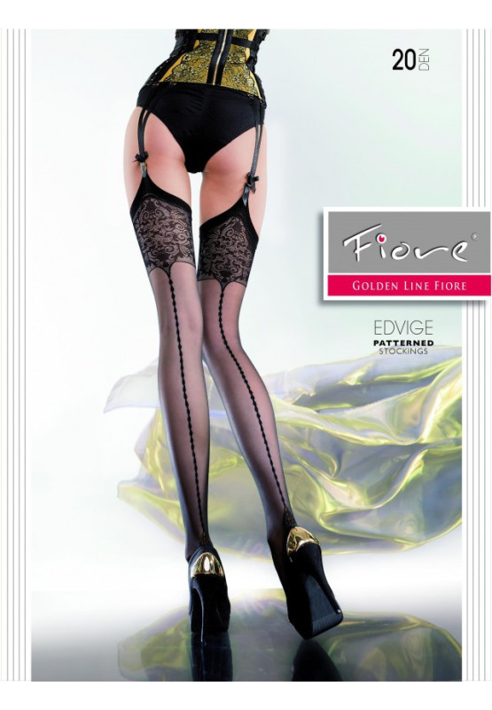 Bas taille haute Fiore Edvige 20 DEN avec couture
