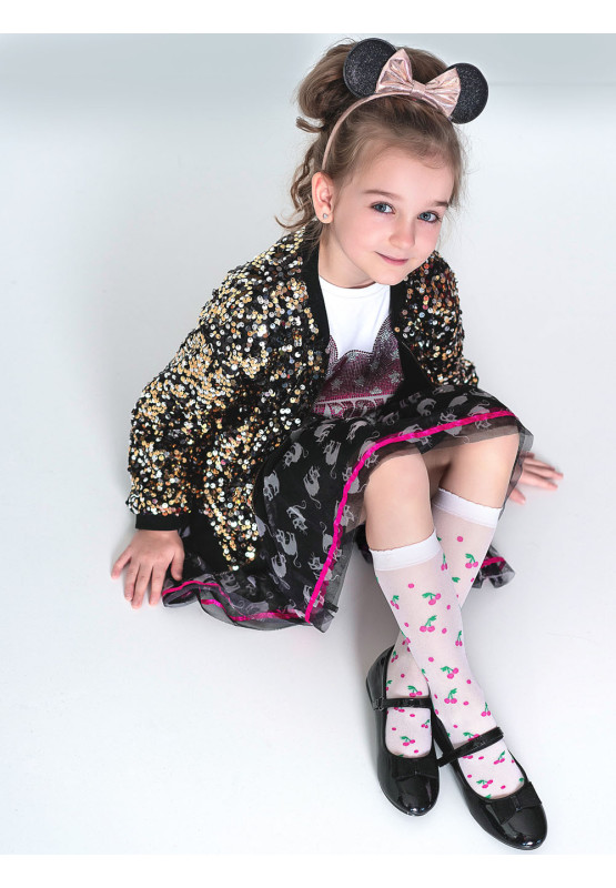 Collants pour enfants, chaussettes imitation genou QUEEN