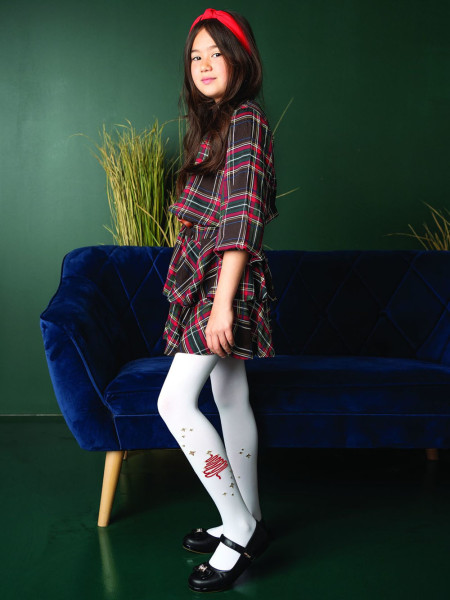 Collants sapin de Noël pour enfants 40 deniers