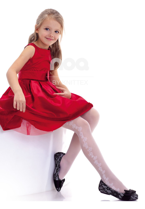 Collants pour filles, motif fleuri, 20 deniers