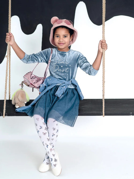Collants NOQ Mariposa pour enfants 40 deniers avec papillons