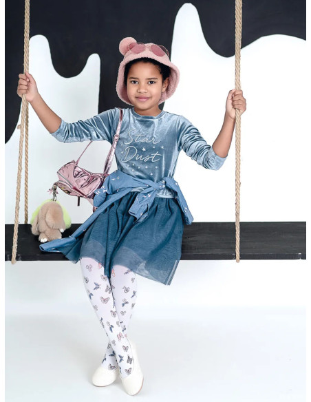 Collants NOQ Mariposa pour enfants 40 deniers avec papillons