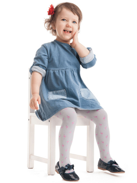 Collants pour enfants avec des animaux flamants roses