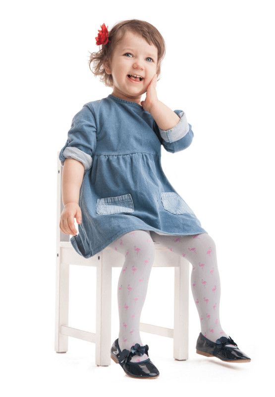 Collants pour enfants avec des animaux flamants roses