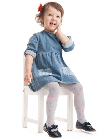 Collants pour enfants avec des animaux flamants roses