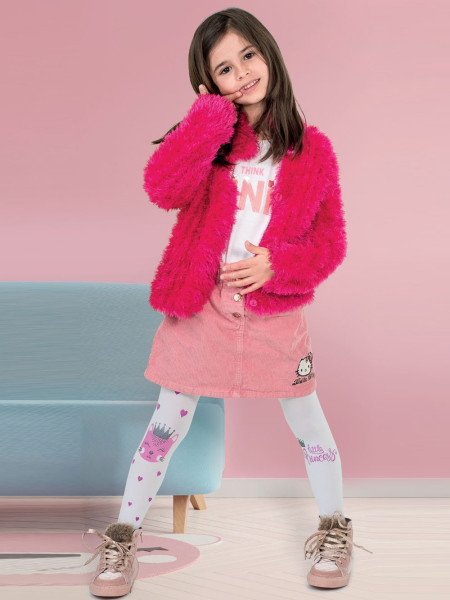 Collants pour filles, chaton et coeurs