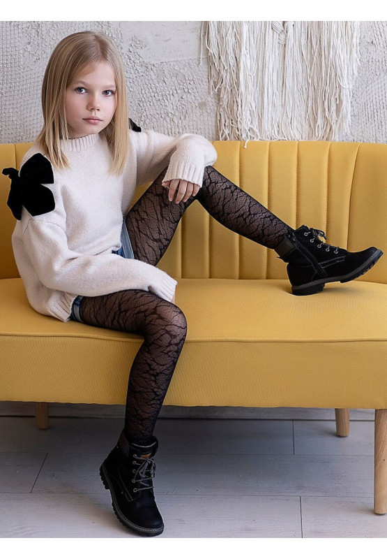 Collants pour enfants à motif serpent, toile d'araignée