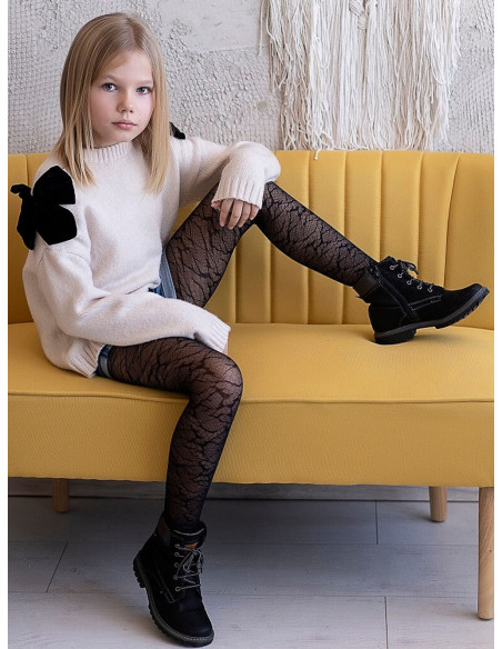 Collants pour enfants à motif serpent, toile d'araignée