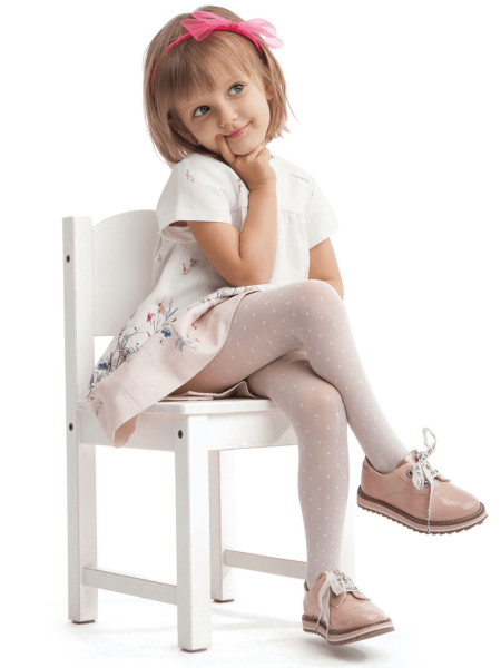Collants à pois pour filles