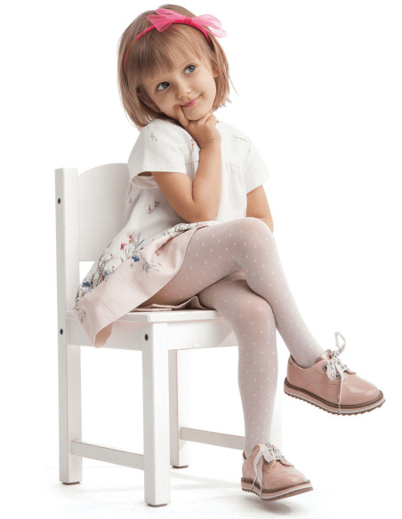 Collants à pois pour filles