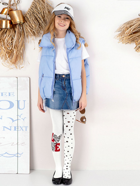 Collants enfant léopard et pois 40 den
