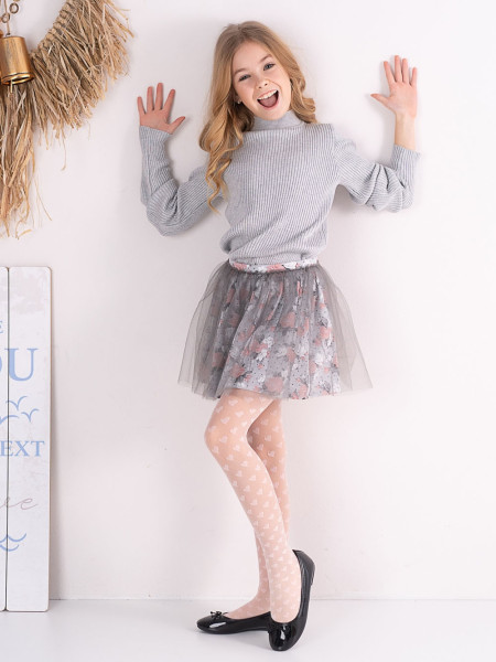 Collants fins avec des cœurs pour filles