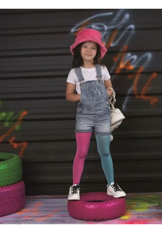 Collants bicolores arc-en-ciel NOQ pour enfants