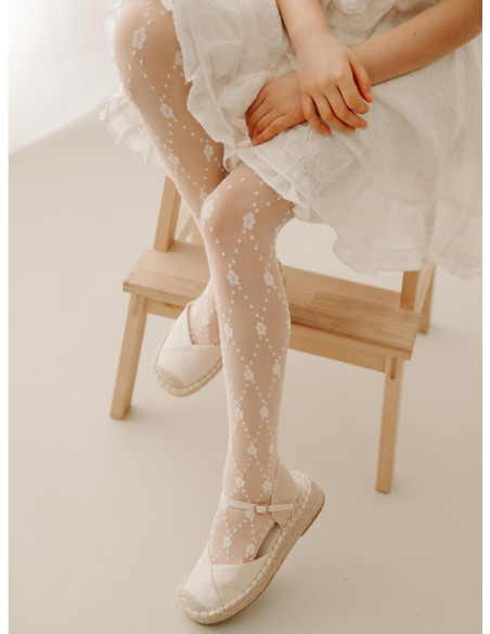 Collants de communion pour enfants couleur chair 15 deniers