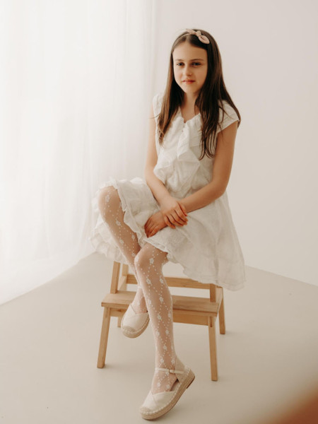 Collants de communion pour enfants couleur chair 15 deniers