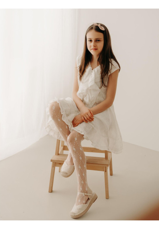 Collants de communion pour enfants couleur chair 15 deniers