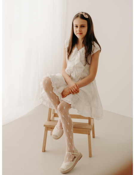 Collants de communion pour enfants couleur chair 15 deniers