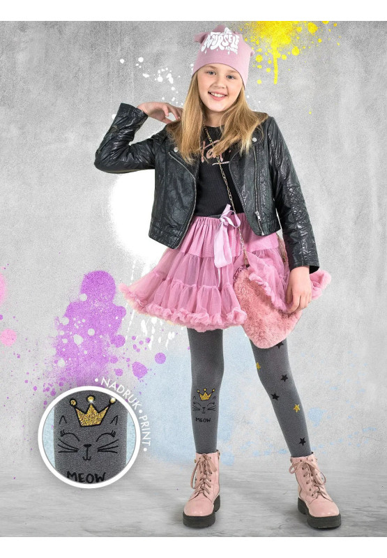 Collants pour filles avec un chat