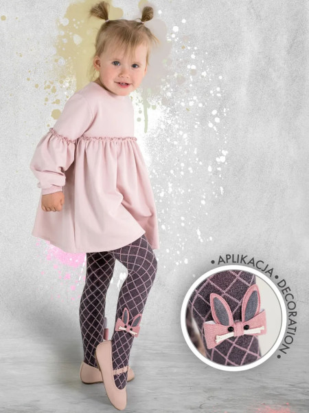 Collants enfant en viscose avec un lapin