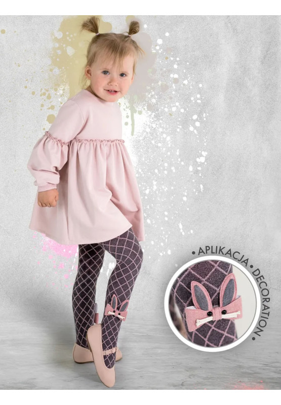 Collants enfant en viscose avec un lapin