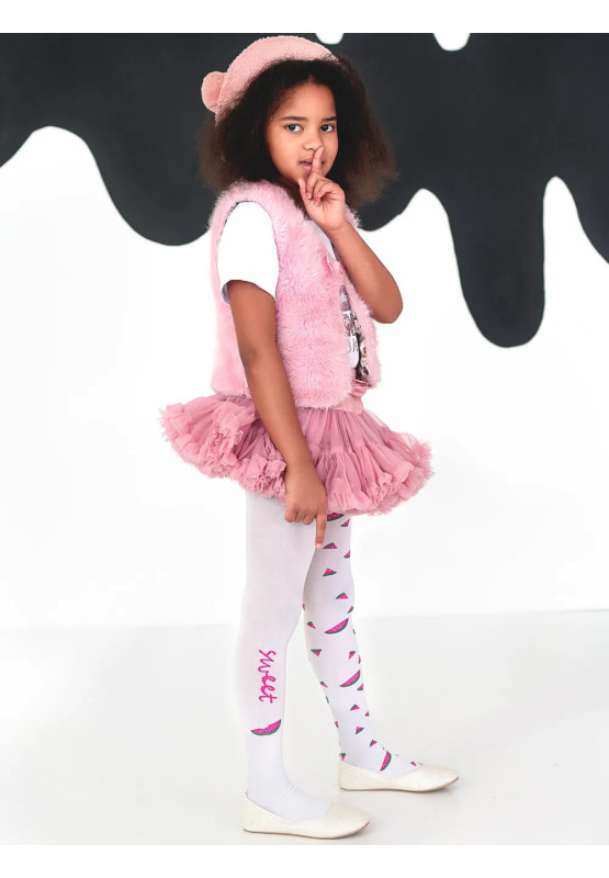 Collants enfant motif pastèque 40 den