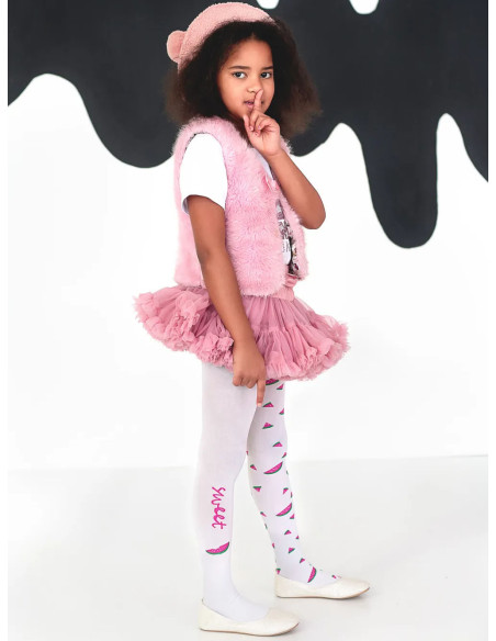 Collants enfant motif pastèque 40 den
